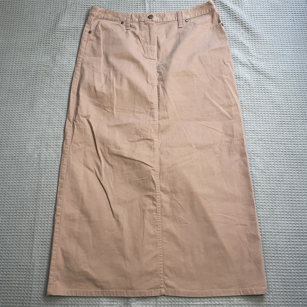 Brooks Brothers Long Modest Skirt 10 Womens Stretch Twill